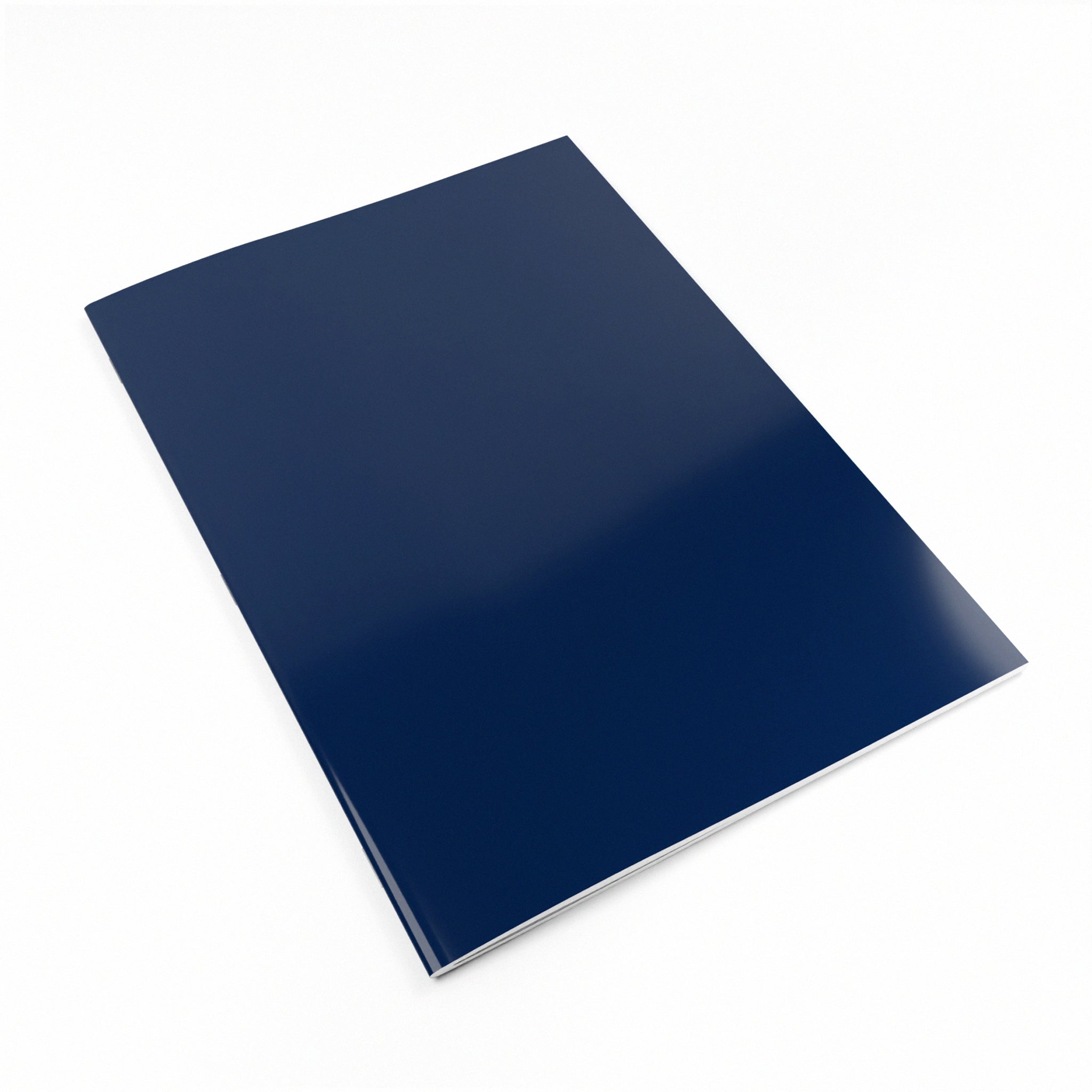 A4 Laminated Field Blue Sketchbook On A White Background