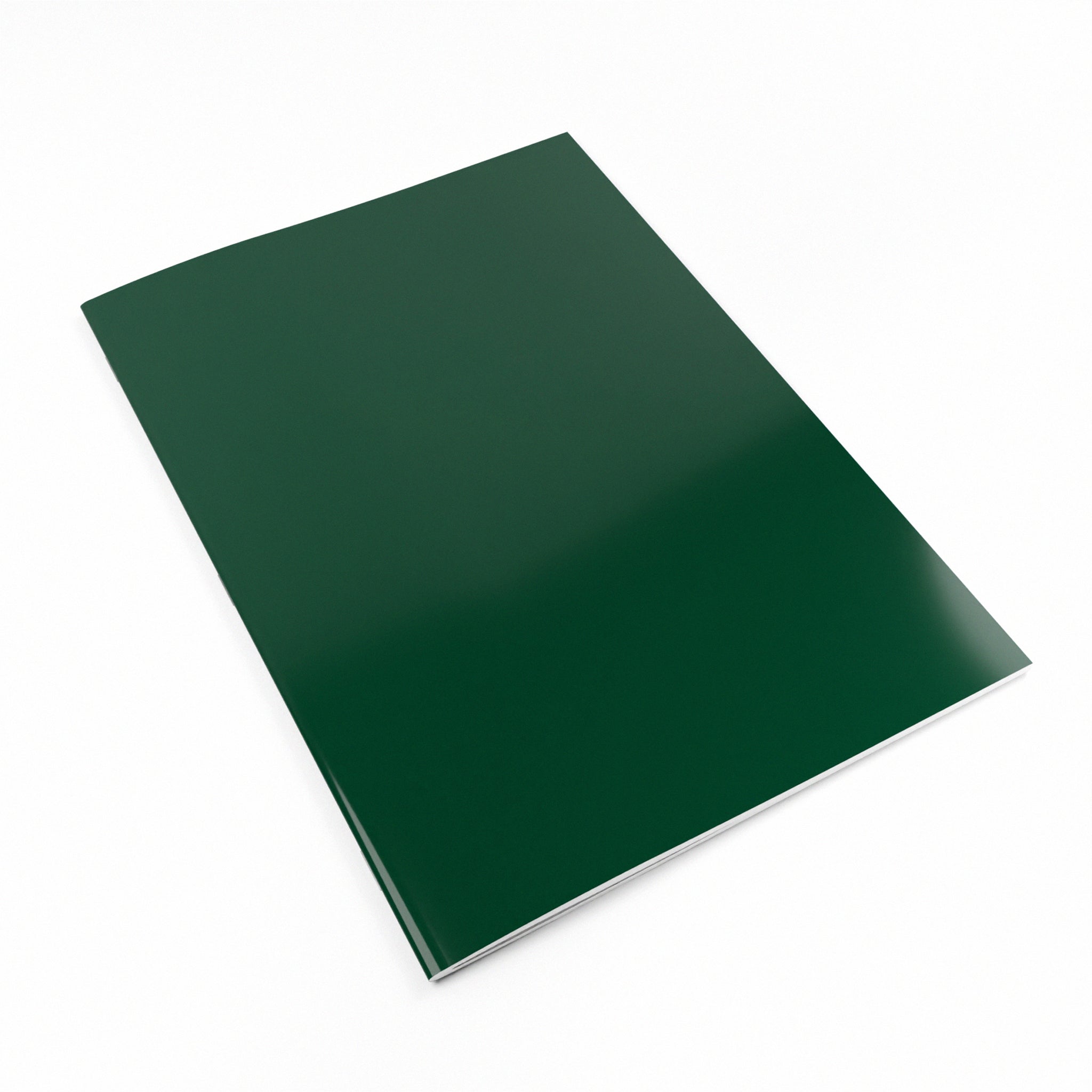 A4 Laminated Field Green Sketchbook On A White Background