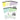 5 Pack Of Silvine Refill Pads, Tinted Green, Cream, Blue, Yellow And Lilac Papers For SEN & Dyslexic Learning On A White Background. 