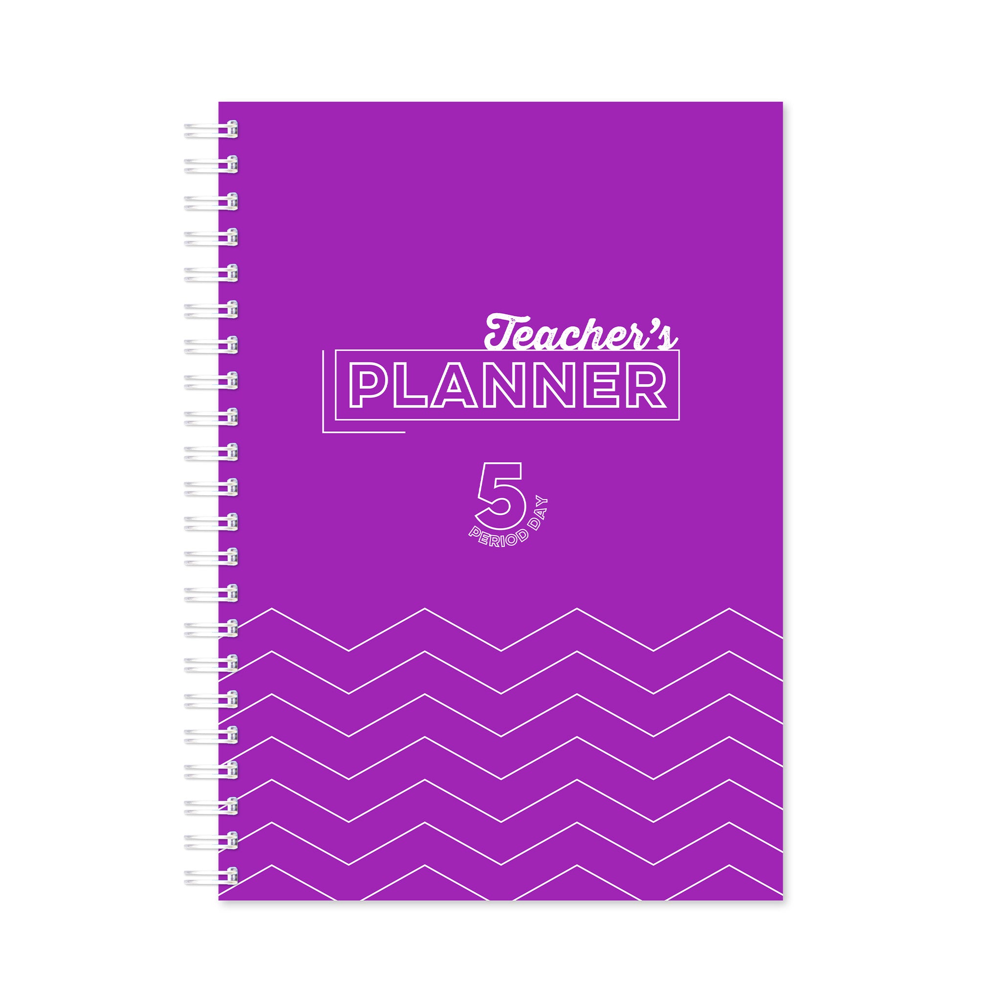 Silvine 5 Period Teacher Planner In Purple On A White Background