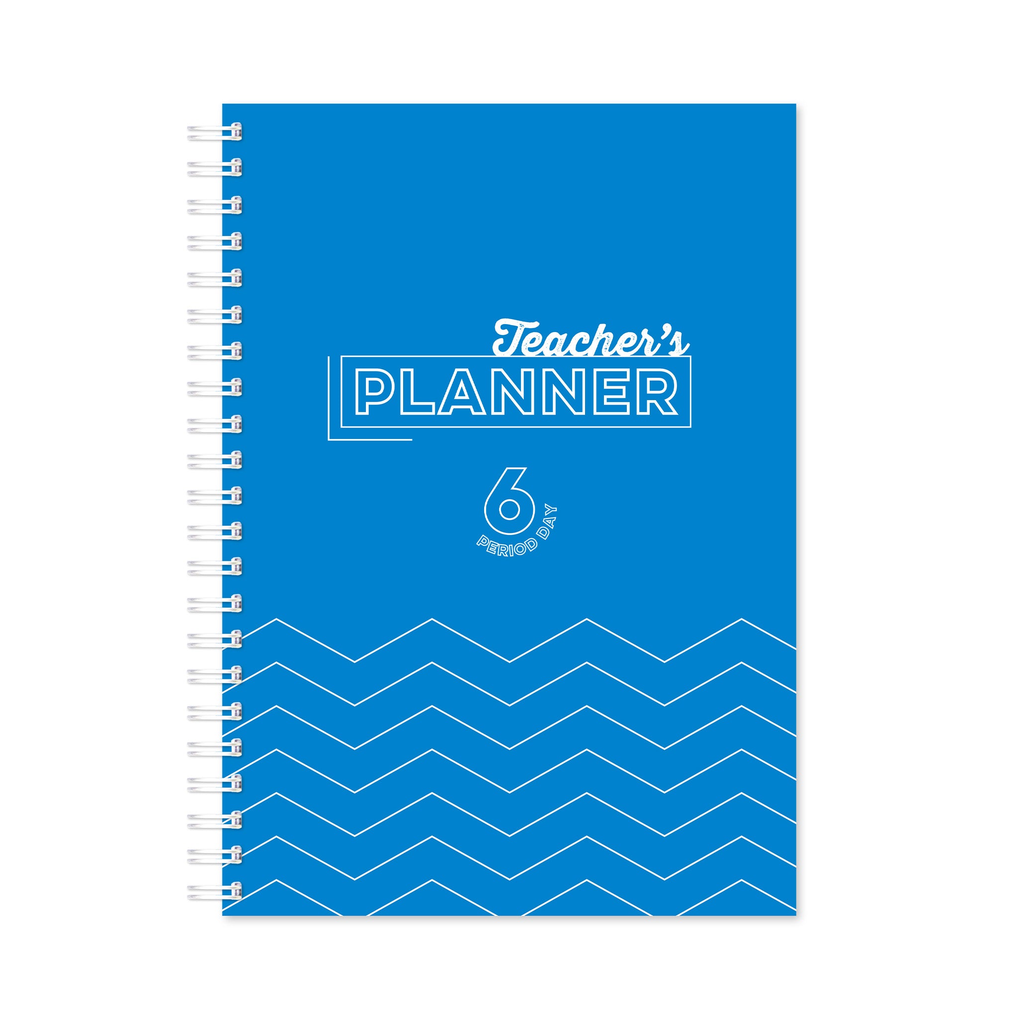 Silvine 6 Period Teacher Planner In Blue On A White Background