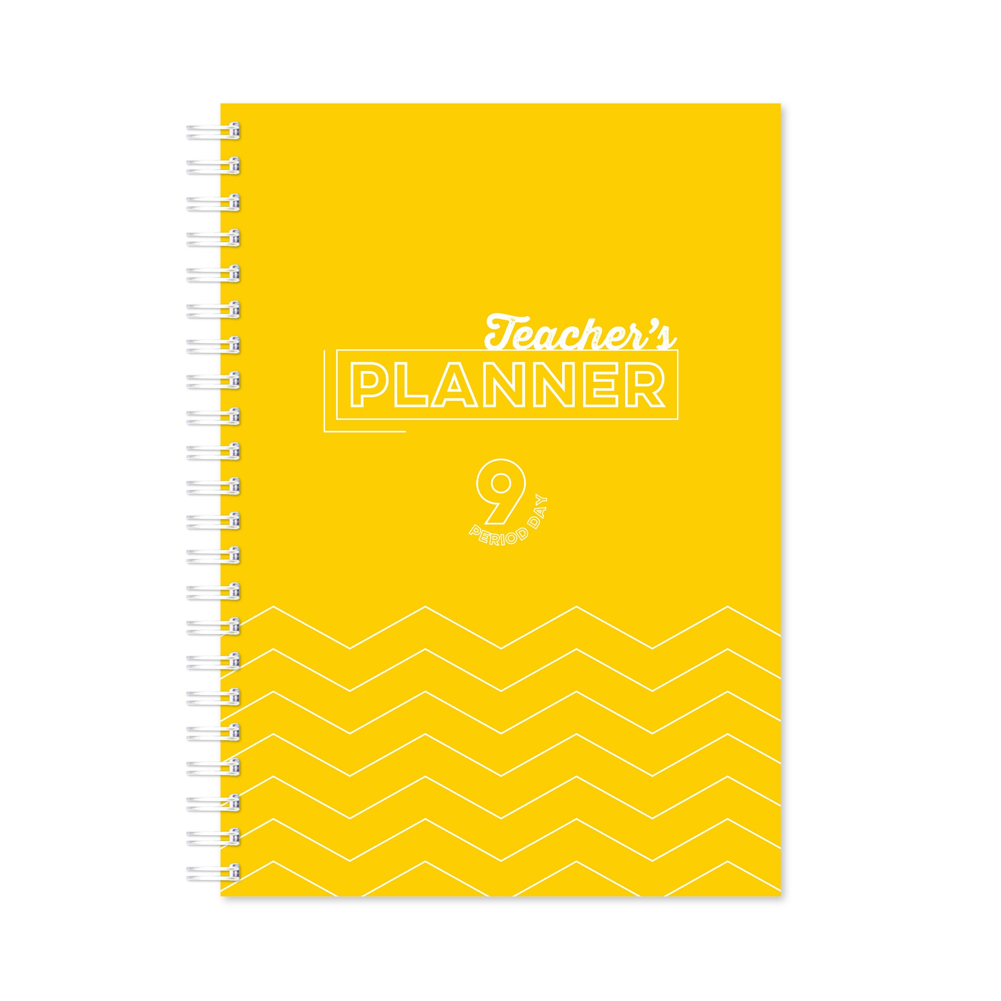 Silvine 9 Period Teacher Planner In Yellow On A White Background