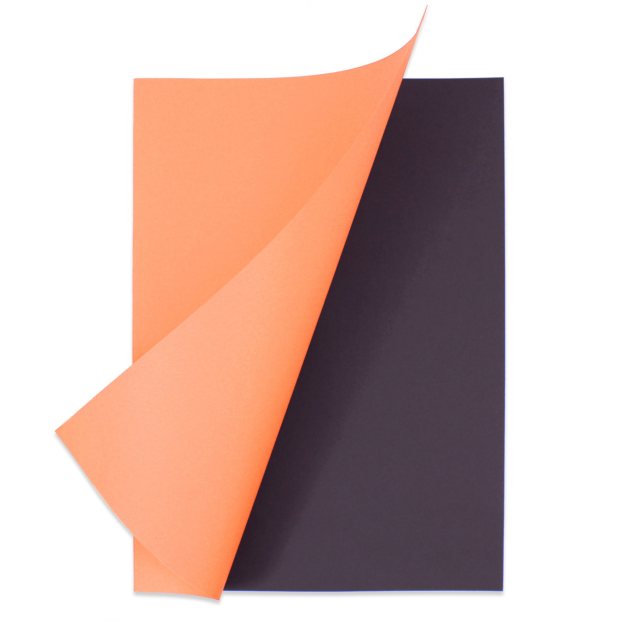 Open Orange Cover Black Sugar Paper Scrapbook On A White Background