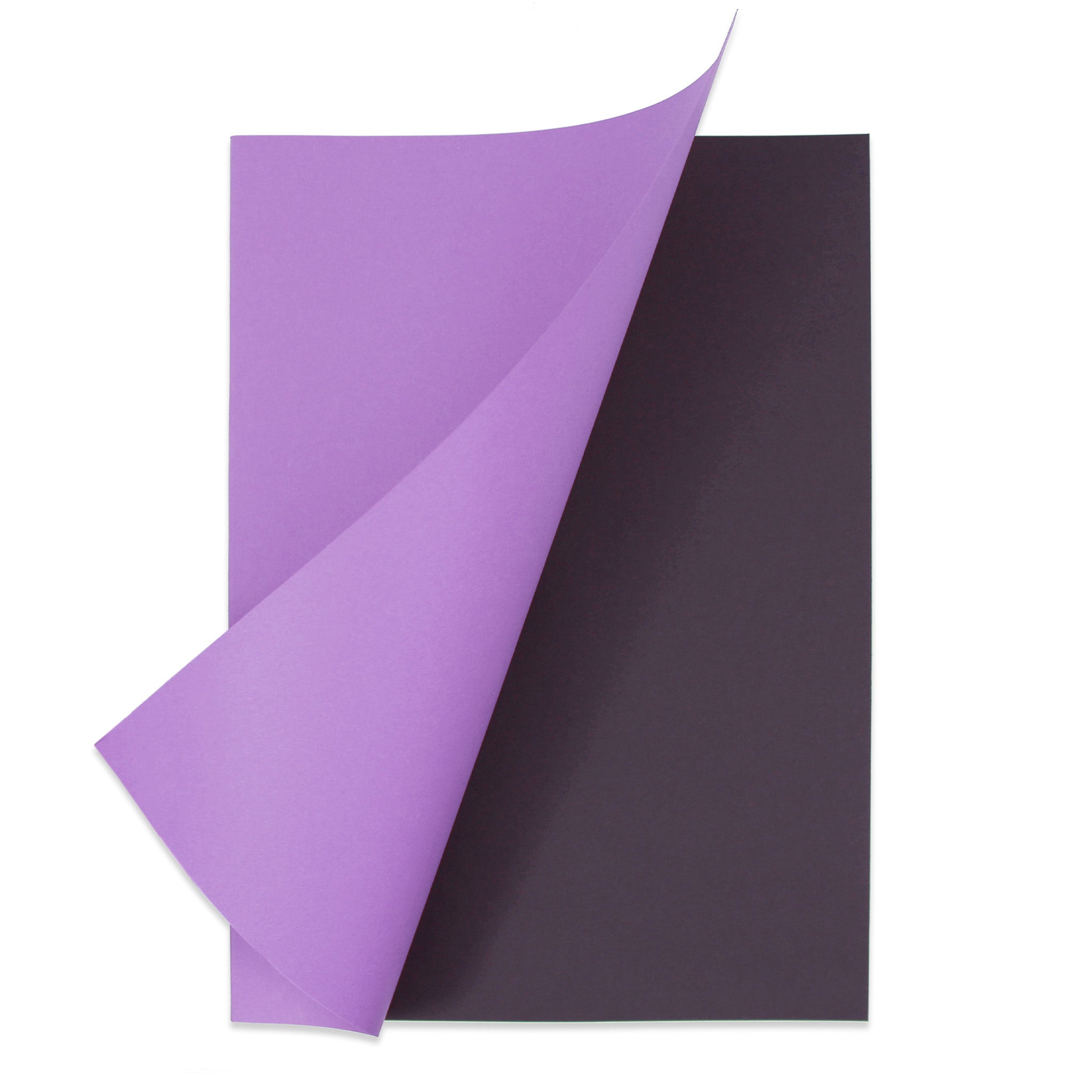 Open Purple Cover Black Sugar Paper Scrapbook On A White Background