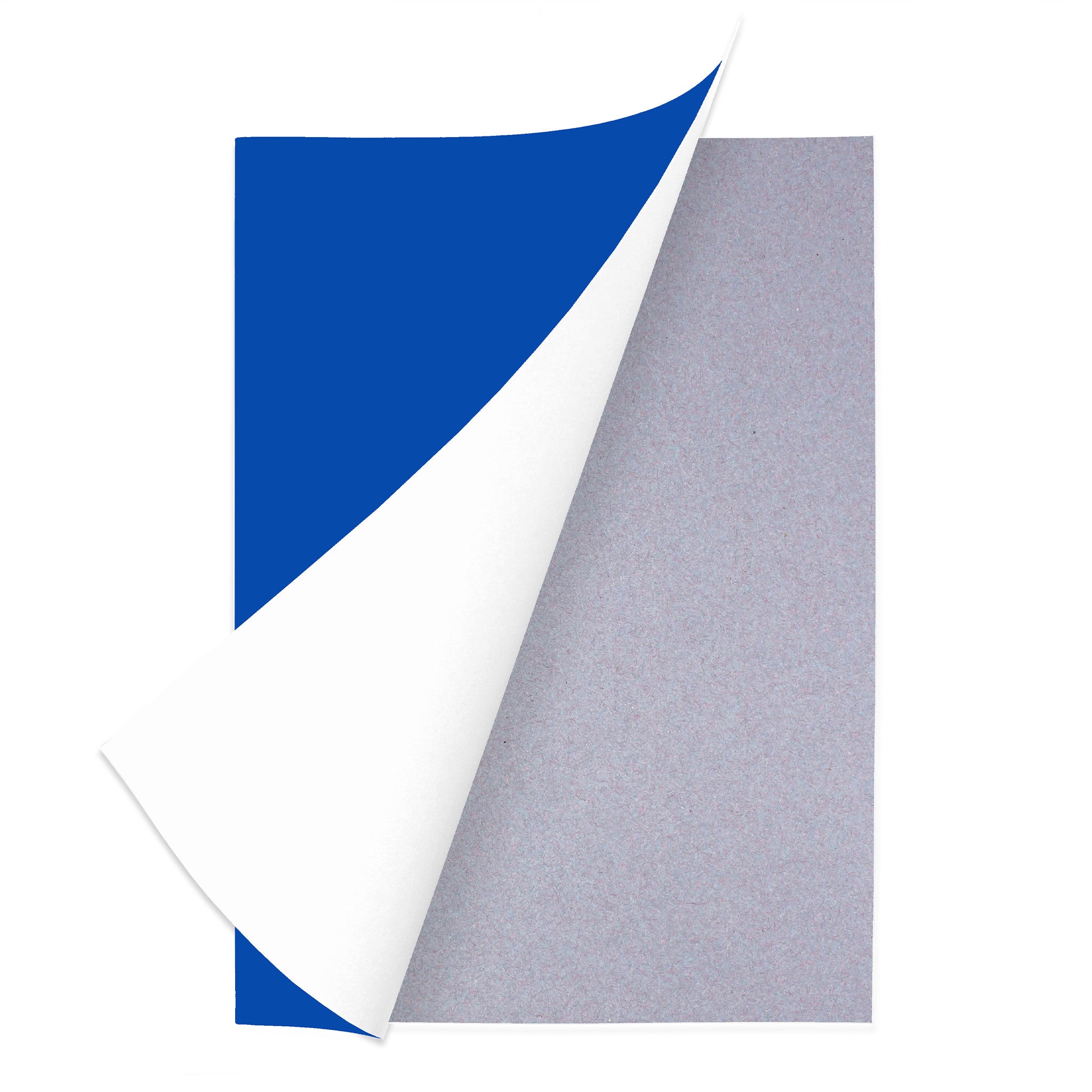 Sinclairs Blue Scrapbook With A Circular Inset Showing The Two Shades Of Sugar Paper Inners On A White background
