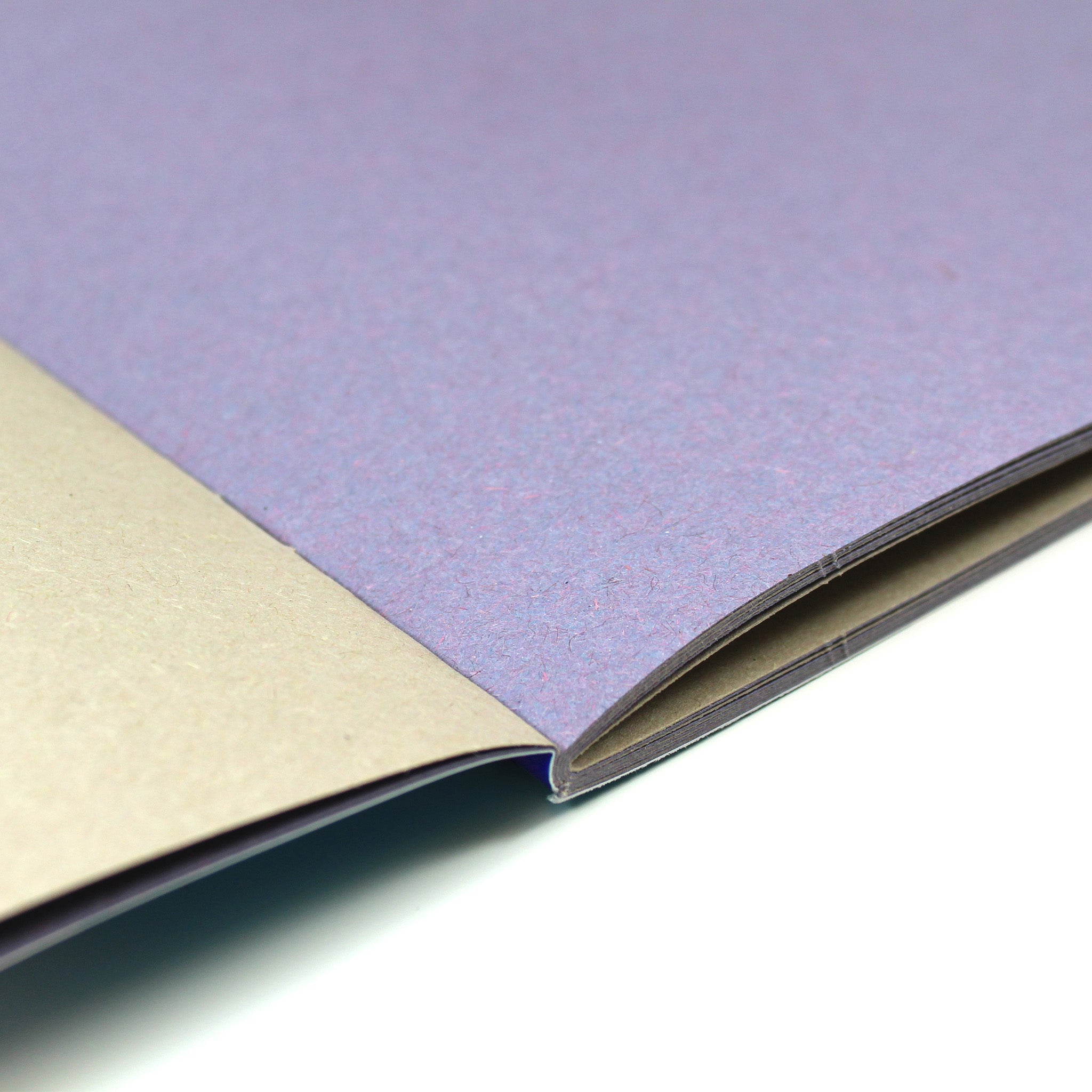 Open Silvine Scrapbook With Light Grey & Blue Grey Sugar Paper Pages On A White Background