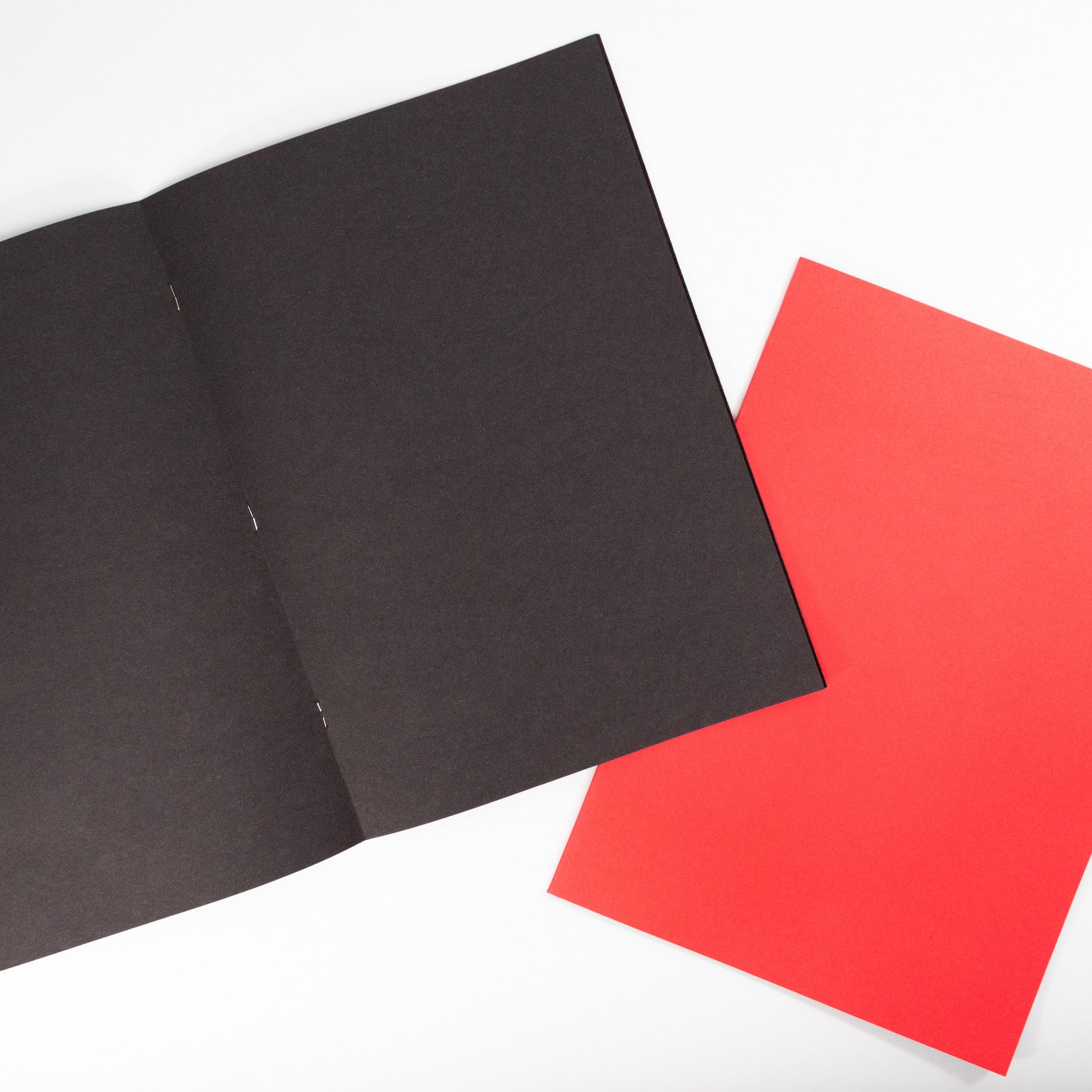 Silvine Red Cover Black Sugar Paper Scrapbook For Classrooms On A White Background