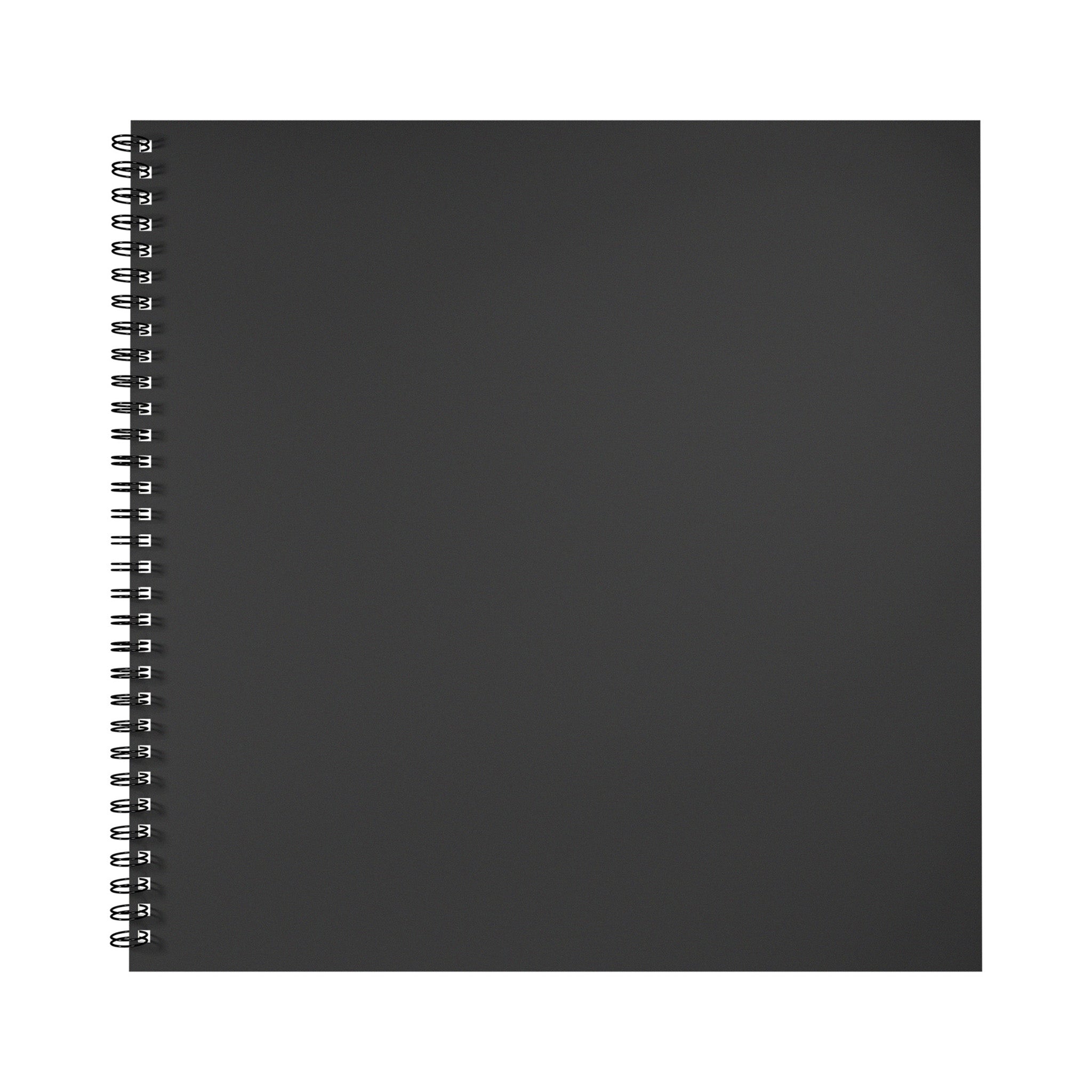 Black Spiral-Bound Classroom Floor Sketchbook On A White Background
