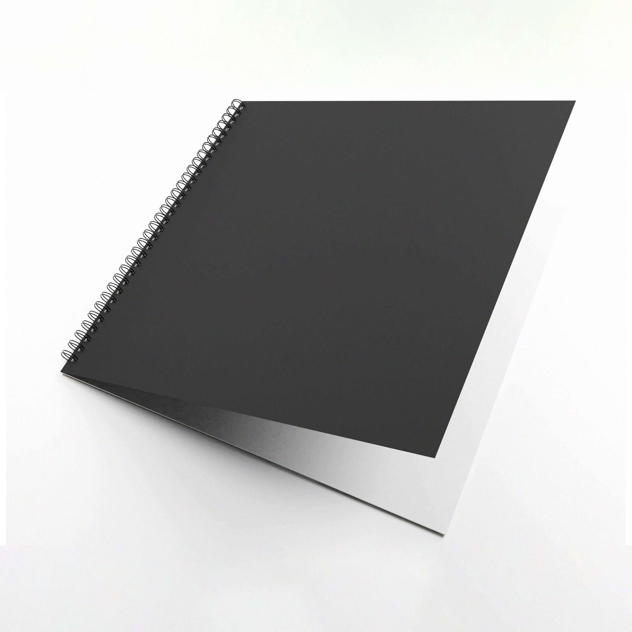 Black Spiral-Bound Classroom Floor Sketchbook On A White Background