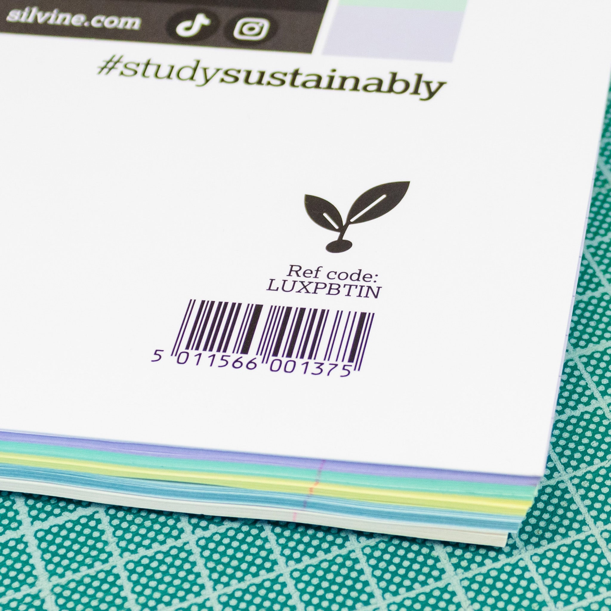 Close Up Of Silvine Project Notebook With 5 Tinted Paper Sections