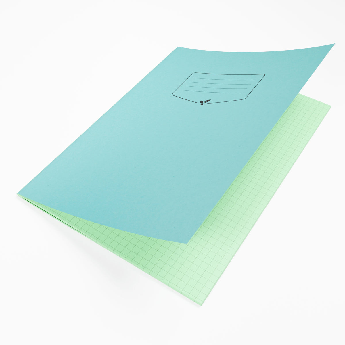 A4+ Green 7mm Squares Tinted Exercise Book 48 Pages (10 Pack)