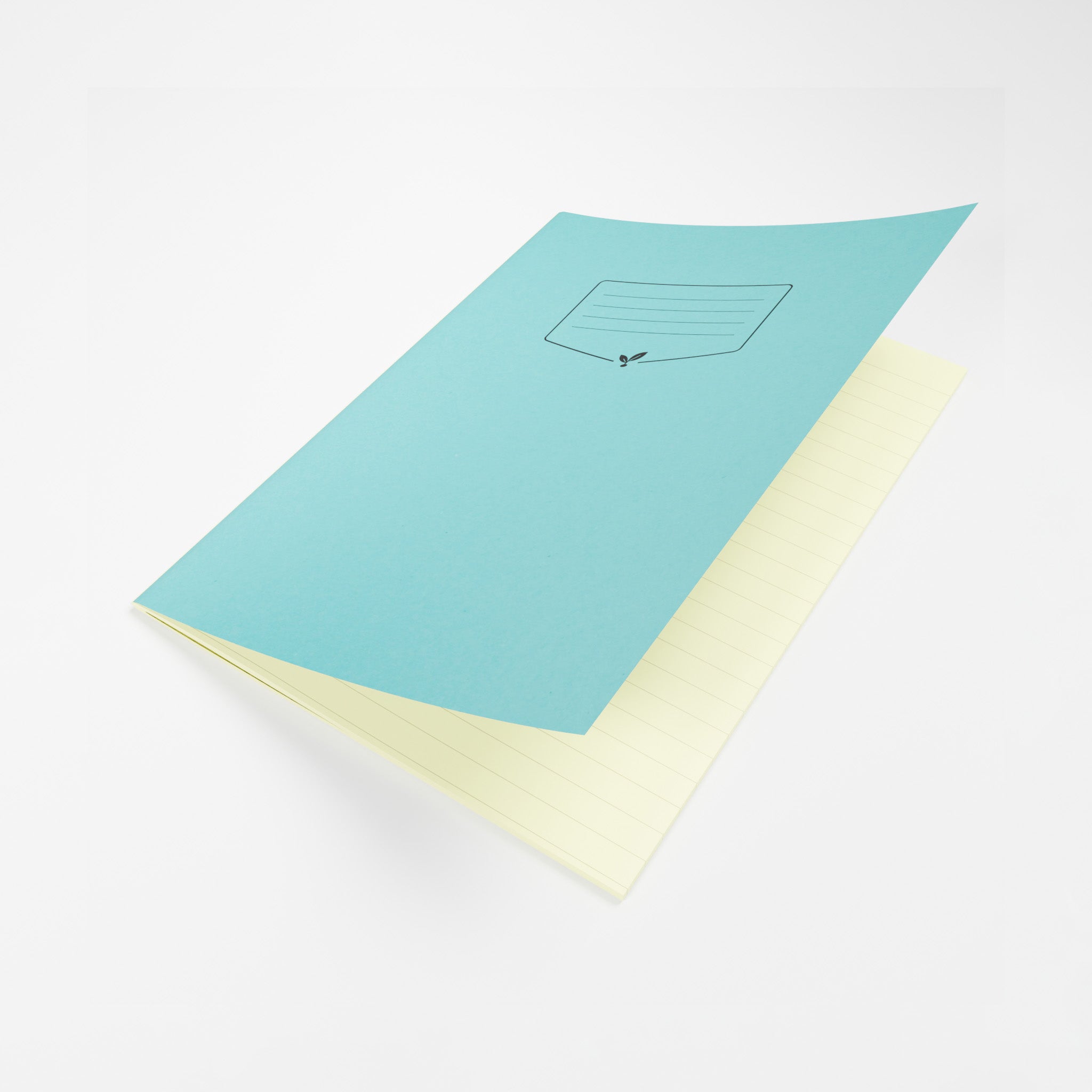 Silvine Education A4+ 12mm Feint Tinted Exercise Book Open To Show Cream Lined Paper Inner